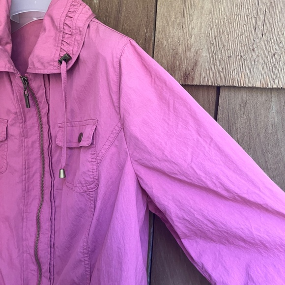 Allison Daley Without Tags Jacket Long Sleeve Full Zip Windbreaker Rose Pink L - Picture 8 of 12